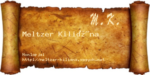 Meltzer Kiliána névjegykártya